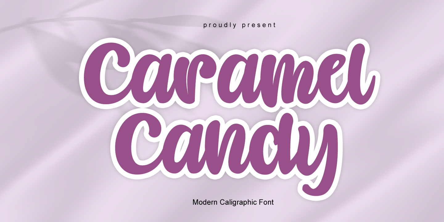 Beispiel einer Caramel Candy-Schriftart #8